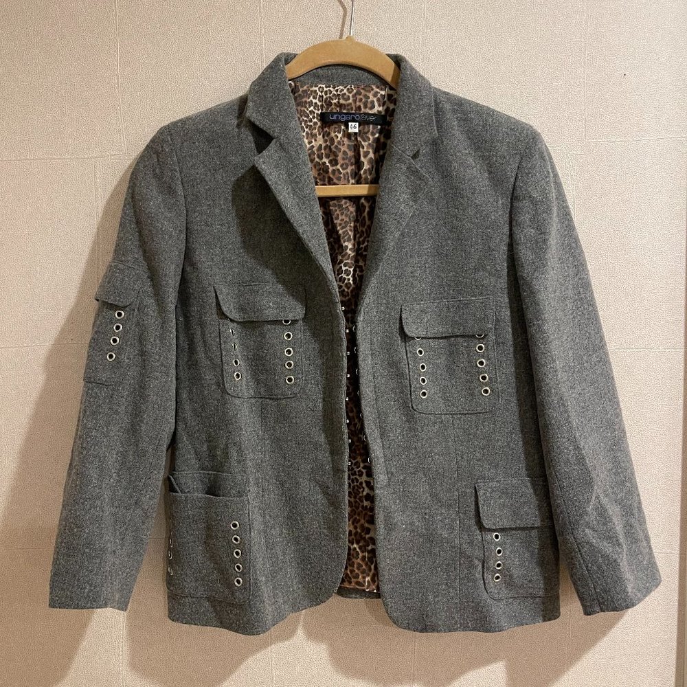 Ungaro Fever Grey Blazer Size 46
